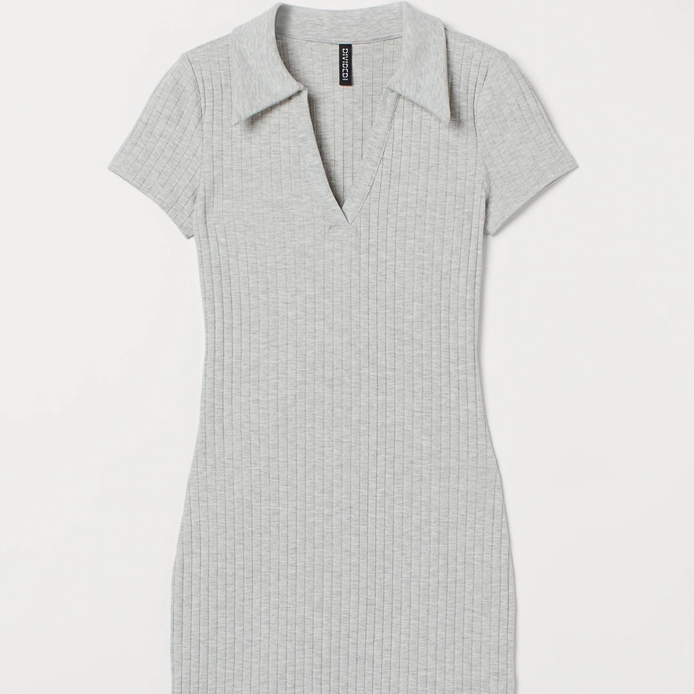 H&M collared jersey Dress
